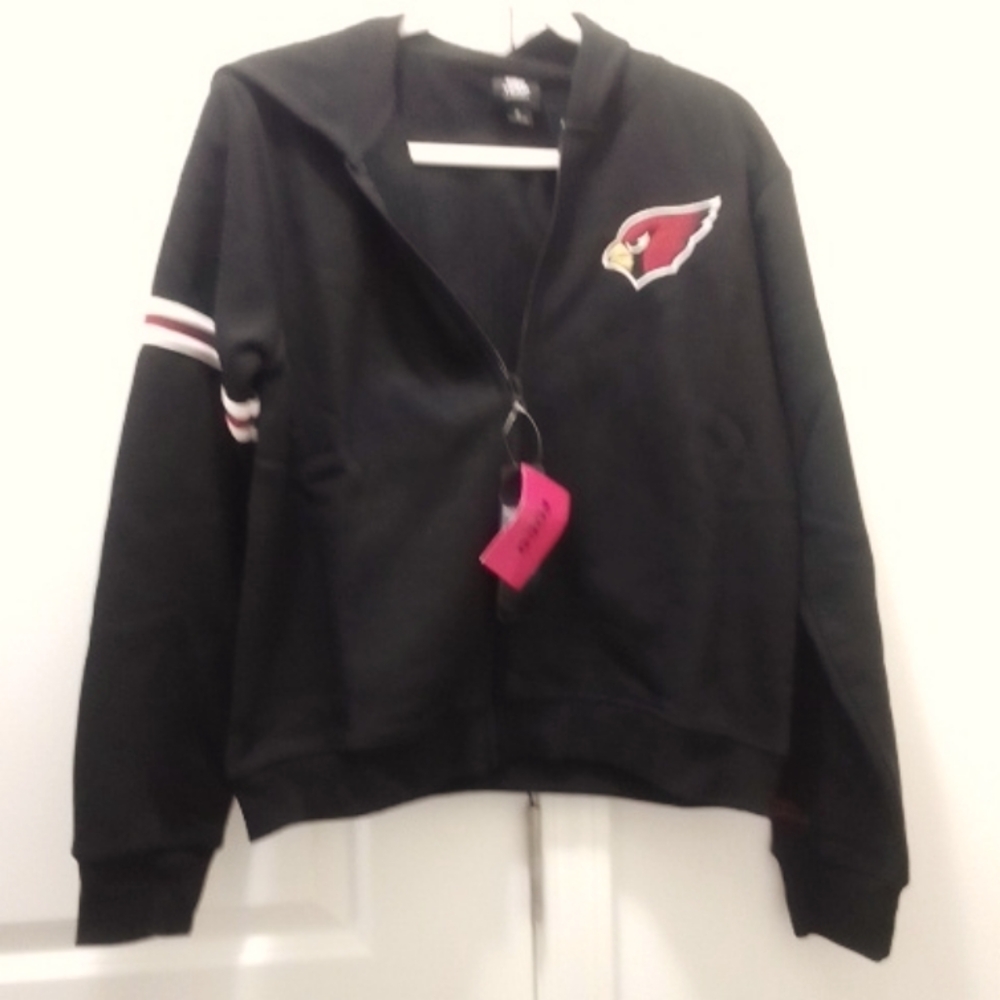 NWT Arizona Cardinals cropped full zip hoodie